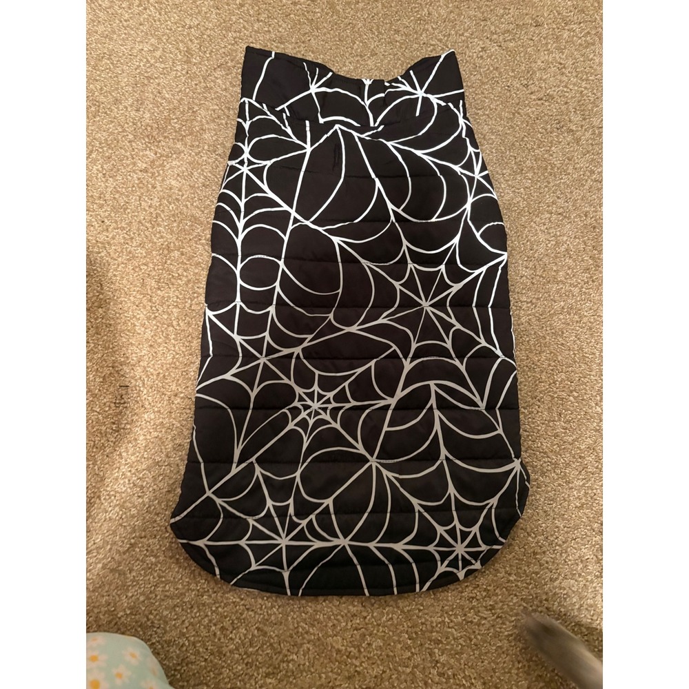 Boots & Barkley Dog Vest L Black Reflective Spider Web Halloween Costume
